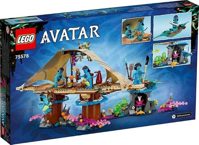 Lego Avatar: The Way of Water Metkayina Reef Home 75578, Building Toy Set with Village, Canoe, Pandora Scenes, Neytiri and Tonowari Minifigures, Movie Set thumbnail 4
