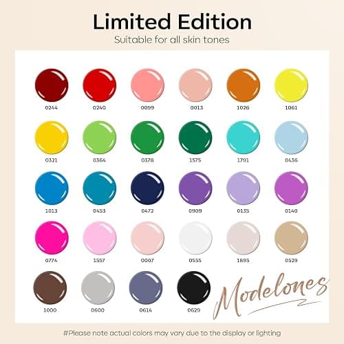 modelones Nude Gel Nail Polish Set Glitter 32PCS 28Colors Red Blue Green thumbnail 2