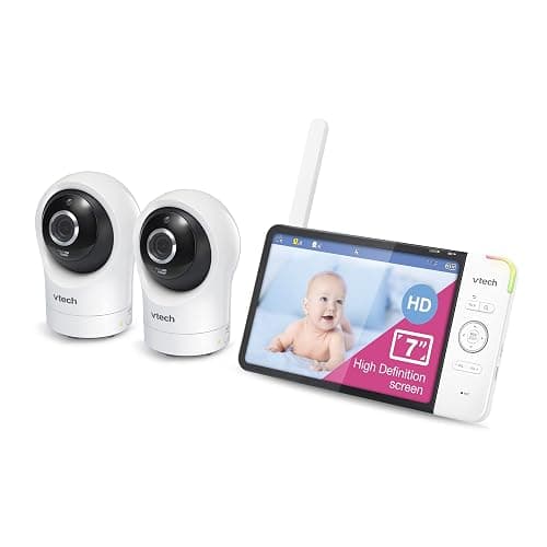 VTech RM7764-2HD Smart WiFi 2 Camera BabyMonitor, 360° Pan&Tilt, 10X Zoom, 7” HD Display & NightVision, Soothing Sounds, 2-Way Talk, Temperature & Motion Detection thumbnail 12