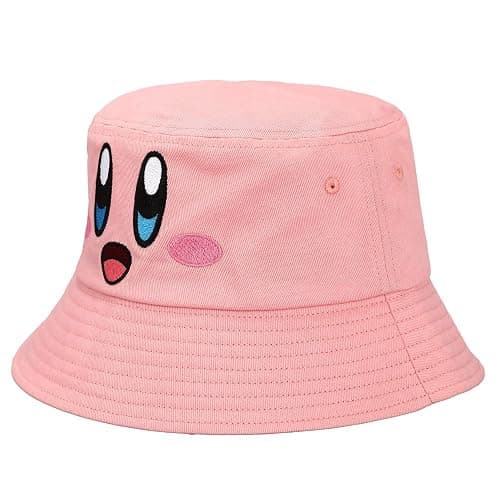Bioworld Kirby Main Character Face Bucket Hat Pink, Pink, One Size thumbnail 3
