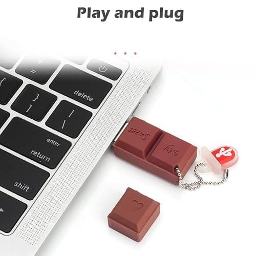 64GB USB Flash Drive Chocolate-Shaped, BorlterClamp Novelty USB Drive Thumb Drive Memory Stick for External Data Storage thumbnail 2
