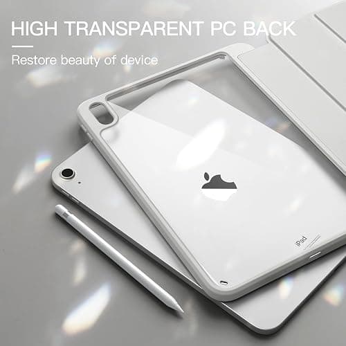 Vobafe Case for iPad A16 11th Generation 11 inch 2025/iPad 10th Generation 10.9 inch 2022, PC Clear Back Cover, Trifold Stand for iPad 11th/10th Gen with Pencil Holder, Auto Wake/Sleep, SpaceGray thumbnail 3