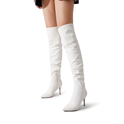 DREAM PAIRS Women's High Heels Over The Knee Boots Thigh High Pointed Toe Stiletto Long Fall Sexy Boots thumbnail 5
