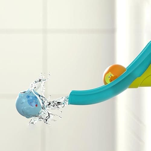 HABA Bathing Bliss Waterslide Bath Toy – Bathtub Ball Track with 4 Animal Balls for Kids Ages 3+, STEM Bubble Bath for Kids Activity, Waterfall Sensory Toy thumbnail 6