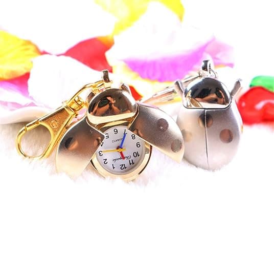 JSHE Fashion Women's Men's Ladybug Vintage Quartz Animal Keychain Pendant Gift Watch thumbnail 3