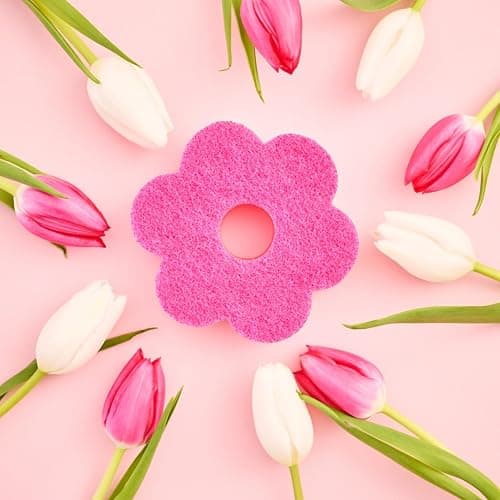 Scotch-Brite Brite Blooms Extra Gentle Scrub Sponge, Dishwasher-Safe Kitchen Sponge for Cleaning Delicate Surfaces, Pink Spring Flower Dish Sponges Made with 100% Recycled Fibers thumbnail 8