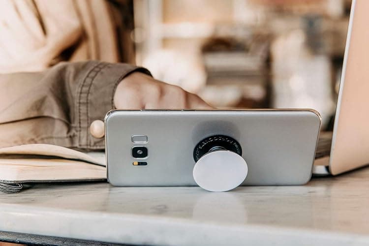 PopSockets ​​​​ Phone Grip with Expanding Kickstand, Galaxy PopGrip -Moon thumbnail 2