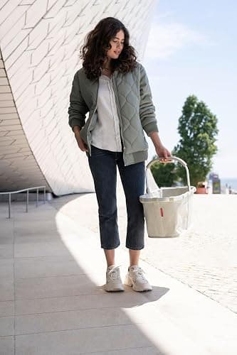 reisenthel carrybag herringbone sand – Stabiler Einkaufskorb mit viel Stauraum und praktischer Innentasche – Elegantes und wasserabweisendes Design thumbnail 3
