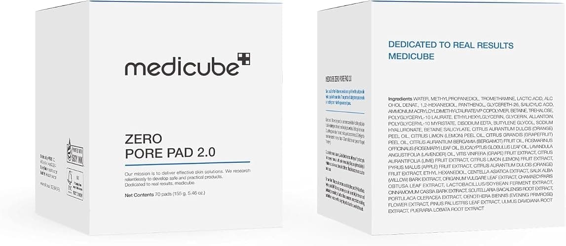 Medicube Zero Pore Pads 2.0 - Dual-Textured Facial Toner Pads for Exfoliation and Minimizing Pores with 4.5% AHA Lactic Acid & 0.45% BHA Salicylic Acid - Ideal for All Skin Types - Korean Skin Care thumbnail 9