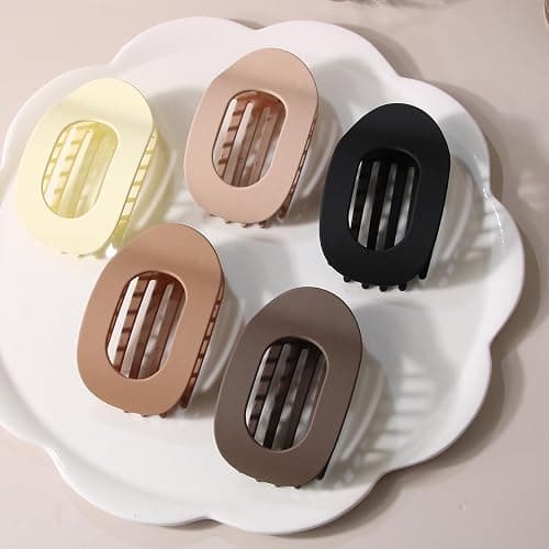 Hailoyearn Flat Hair Clips,4/6 PC Versatile Duckbill,Strong Hold No Slip Flat Claw Clip for Everyday Use,Stylish & Practical. (4PC-3) thumbnail 2