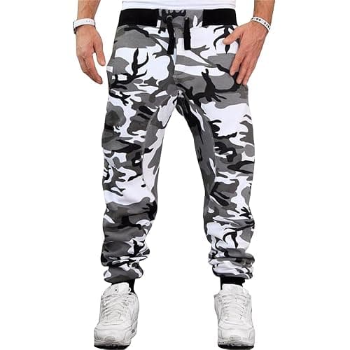 RSZGSWS Men's Camouflage Jogger Sweatpants Casual Workout Running Gym Camo Pants Outdoor Trousers with Pocket - Image 1
