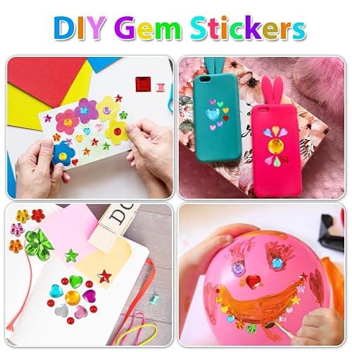 JOLCEEY 3034pcs Gem Stickers, Rhinestone Self Adhesive Gems, Stick on Gems Jewel Stickers Sticky Gems for DIY Crafts Gluing thumbnail 5