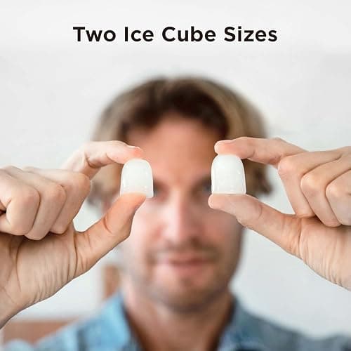 Silonn Ice Maker Countertop, 9 Cubes Ready in 6 Mins, 26lbs in 24Hrs, Self-Cleaning Ice Machine with Ice Scoop and Basket, 2 Sizes of Bullet Ice for Home Kitchen Office Bar Party thumbnail 5