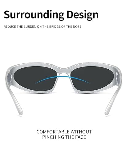 SOAR&EAGLE Y2K 3Pack Polarized sunglasses Wrap Around Men's Women's sunglasses Fashion Sport Shades Sun Glasses thumbnail 6