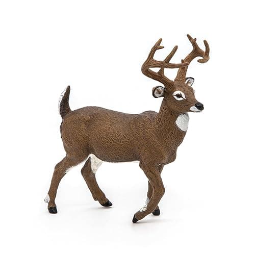 Papo - White-Tailed Deer Figure - Realistic Forest Animal Toy for Kids Age 3+ - Hand Painted Wildlife Model with Antlers - 10.4 x 4 x 10.9 cm - Durable Plastic Figure - Wildlife Collection - 53021 thumbnail 4