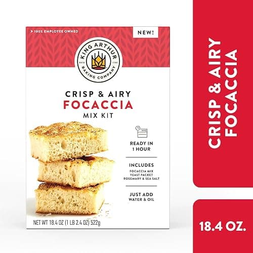 King Arthur Baking Company Crisp & Airy Focaccia Mix Kit 18.4 oz., Baking Mix - Ready in 1 hour (Pack of 2) thumbnail 3