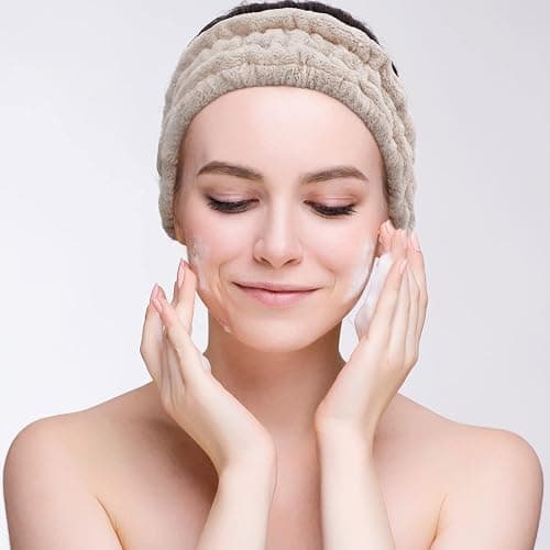 Chuangdi 3 Pieces Spa Headband for Women Facial Makeup Headband Soft Terry Cloth Hairband for Washing Face Mask Spa Shower Gifts(Pink, Gray, Dark Brown) thumbnail 6