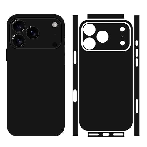 Skin Sticker Compatible with iPhone 14, 15, 16, 17, Protector Film Vinyl Decal Black Cover for Phone Back Camera Side (for 17 Pro) - Image 1