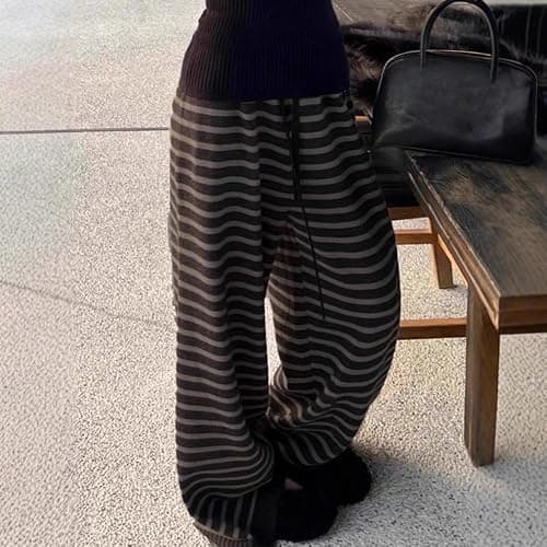 Striped Cute Pj Lounge Pants Woman Grunge Wide Leg Emo Alt Loose Y2k Pjs 2000s Casual Teen Pajamas Pants thumbnail 6