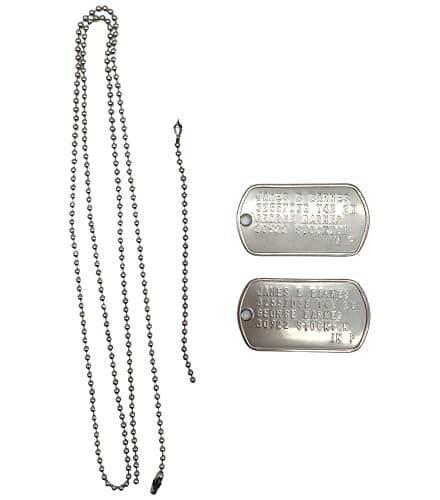 James Bucky Barnes Military Army Dog Tags - Stainless Steel - Ball Chain Included - Cosplay Prop thumbnail 3
