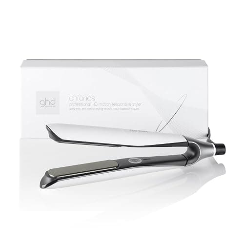 ghd Chronos Styler ― 1" Hair Straightener, 3X Faster HD Motion-Responsive Styler for One Stroke High-Definition Results That Last 24hrs, 85% More Shine, 2X Less Frizz, No Heat Damage ― White | HD Motion-Responsive Technology, 3x faster styling, One-stroke results last 24hrs, More shine, Frizz-free, Heat damage-free - Image 1