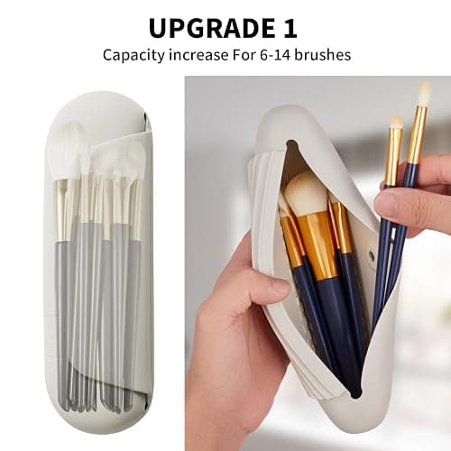 AGIKET Silicone Makeup Brush Holder Travel Cosmetic Bag - Starlight thumbnail 2