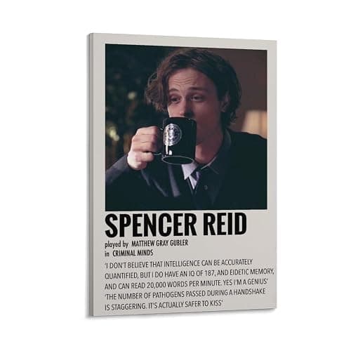 RCIDOS Matthew Gray Gubler Poster Criminal Minds Spencer Reid Poster (11) Canvas Painting Posters And Prints Wall Art Pictures for Living Room Bedroom Decor 12x18inch(30x45cm) Frame-style - Image 1