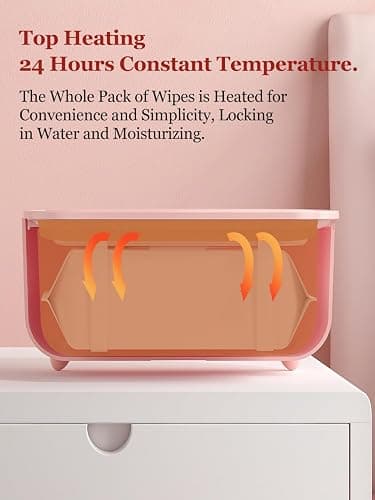 Wipe Warmer - 2025 New Premium Baby Wet Wipes Dispenser, Baby Wipe Warmer for Home Use - Essential Calentador De Wipes para Bebes - Travel Friendly with Direct Plug-in Power Supply thumbnail 6