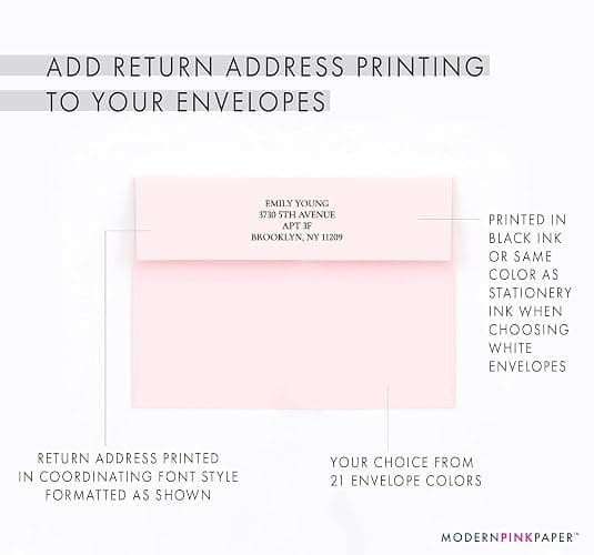 Personalized Pink Bow Notecards With Envelopes, FLAT Custom Stationary With Bows, Girls Watercolor Note Cards With Name, Cute Pink Ribbon Stationery With Border, Your Choice of Colors and Quantity thumbnail 5