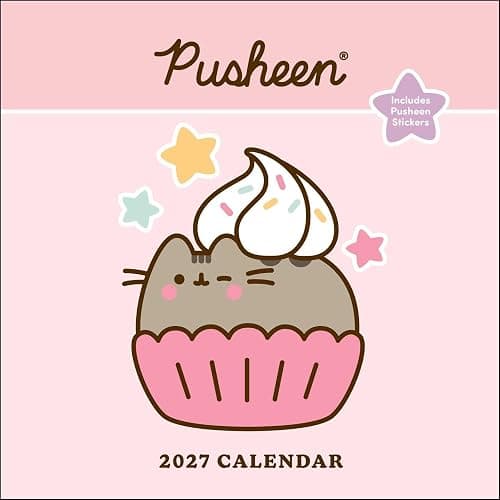 Pusheen 2027 Wall Calendar with Stickers - Image 1