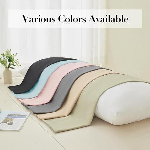 DOWNSTORIA Body Pillow Cover, Ultra Soft Microfiber Long Pillowcase, Envelope Closure Large Pillow Cases 20x54 inch (Light Blue) thumbnail 6