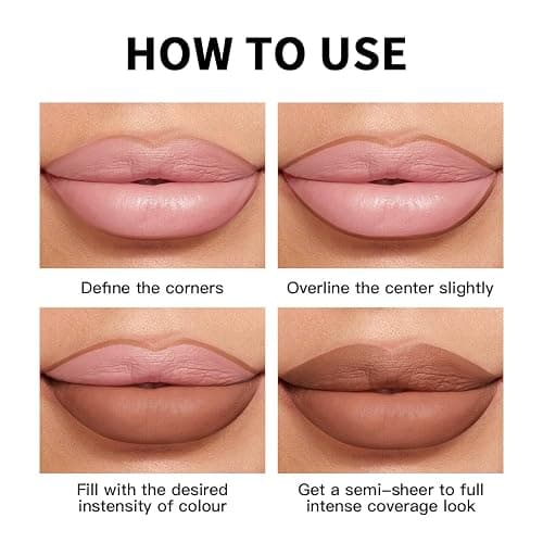 USHAS Lipstick and Lip Liner Combo Set 2 in 1 Waterproof Matte Lipstick pen for Women Lip liner Set Long Lasting with Makeup Set (Y18, Pack of 1) thumbnail 5