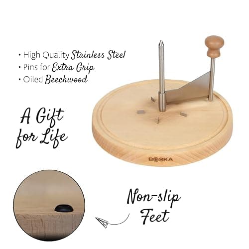 BOSKA Cheese Curler Amigo - The Original with 10-year Warranty - Cheese Wheel for i.a. Tete de Moine, Girolle & Chocolate - Cheese Shaver made of Stainless Steel thumbnail 7