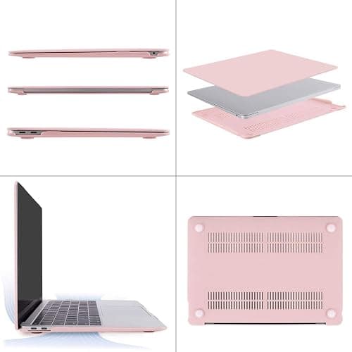 MOSISO Compatible with MacBook Air 13 inch Case 2022 2021 2020 2019 2018 Release A2337 M1 A2179 A1932 Touch ID, Plastic Hard Shell Cover&Keyboard Cover for MacBook Air 13.3 inch Case, Rose Quartz thumbnail 5