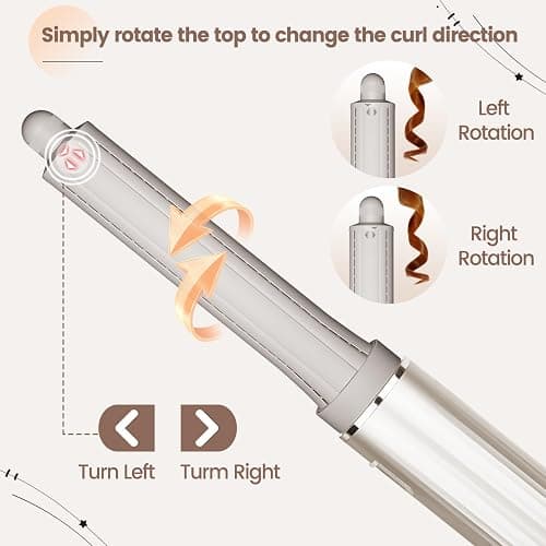 AFDD 1.2in Long Hair Curling Barrel Attachment Compatible with Shark FlexStyle, Self-Curling Accessories for Shark Flex Style HD400 Series with Both Curl Directions for Defined Curls thumbnail 3