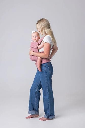 Mabē Monarch Ergonomic Baby Carrier – Premium Cotton Soft Structured Newborn to Toddler Carrier with Hip-Healthy Design, 3 Carry Positions (7-35lbs), Lightweight & Breathable,(Mauve Wings) thumbnail 3