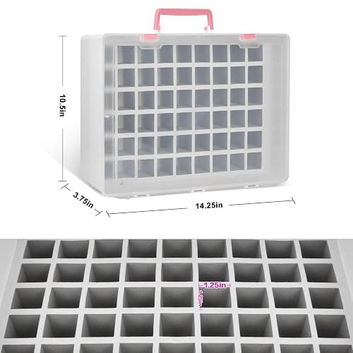 FULLCASE Nail Polish Organizer, 54 Bottles Nail Storage with Separate Sponge Compartment for Sally Hansen/for GAOY/for OPI/for Essie/for CANNI Gel/for DND Gel Polish thumbnail 3