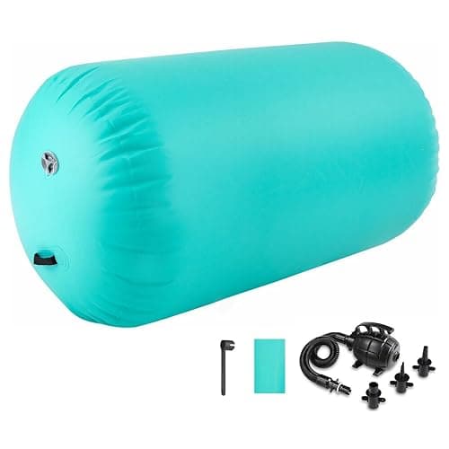 Air Rolle Turnen GymnastikMatte 60 75 90 CM Aufblasbare Air Barrel Gymnastik Tumbling Matte mit Pumpe für Handfeder Hinten Training/Heimgebrauch/Yoga/Fitness… - Image 1