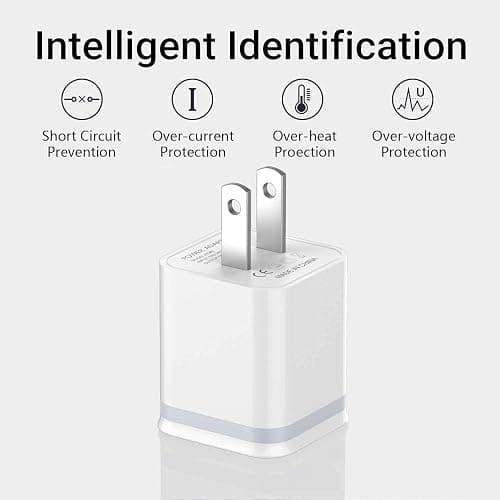 USB Wall Charger, LUOATIP 3-Pack 2.1A 5V Dual Port Cube Power Adapter Plug Block Charging Box Brick for iPhone 14 13 12 11 Pro Max SE XS XR X 8 7 6 6S Plus, Galaxy, LG, Moto, Android Phones thumbnail 2