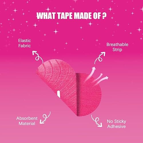 Mouth Tape for Sleeping Women 60 Count Pink Strip Tapes P-7 thumbnail 4