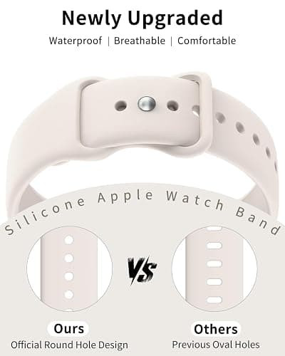6 Pack Sport Bands Compatible with Apple Watch Bands 38mm 40mm 41mm 42mm 44mm 45mm 46mm 49mm for Women Men, Soft Wristband Silicone Sport Strap for iWatch Bands Series 11 10 9 8 7 6 5 4 3 2 1 Ultra SE thumbnail 2