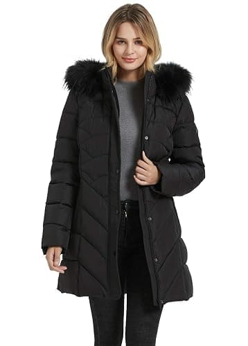BINACL Women's Winter Warm Thicken Long Outwear Pockets Coat Parka Jacket XS-3XL - Image 1