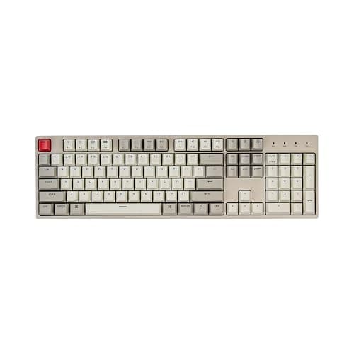 Keychron C2 Full Size Wired Mechanical Keyboard Compatible with Mac, Keychron Red Switch, 104 Keys ABS Retro Color Keycaps Gaming Keyboard for Windows, USB-C Type-C Braid Cable - Image 1