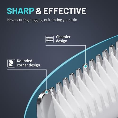 PRITECH Manscape Body Hair Trimmer - Waterproof Pubic Hair Ball Trimmer, Ceramic Blade Shavers Electric Razors for Men with USB-C Charging, Wet/Dry Use, Nick-Free Mens Grooming Kits, Gifts for Men thumbnail 2