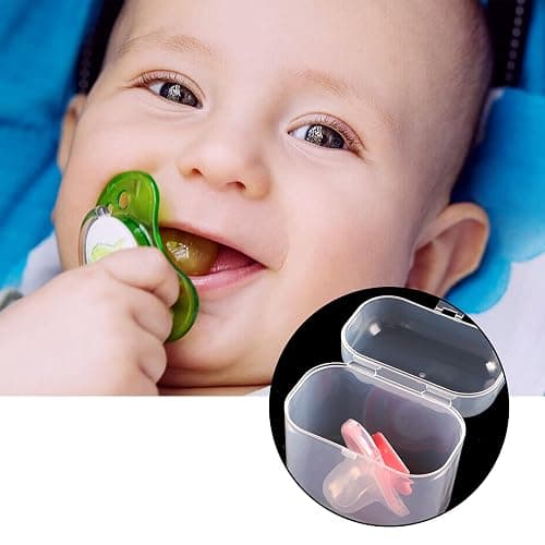 Accmor Pacifier Case, Pacifier Container Can Storage 2 Pacifiers, Baby Pacifier Holder Case for Travel, BPA Free,Transparent,2 Pack thumbnail 8