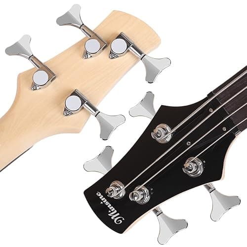 Bullfighter Electric Bass Guitar 4 Strings Full Size P Bass Beginner Kit Black for Starter with Gig Bag, Guitar Strap, and Guitar Cable (Black) thumbnail 6