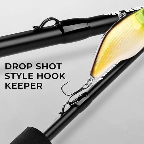 KastKing Crixus Fishing Rod and Reel Combo, High Performance Spinning & Baitcaster Combo, IM6 Graphite 2Pc Blanks, Zirconium Oxide Rings, SuperPolymer Handle, Lightweight Reel with Aluminum Spool thumbnail 10