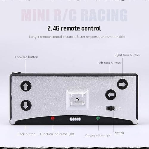 rcxperts Mini RC Drift Car for Adults, 1:58 Scale 2.4G Small Pocket Portable Micro Racing Car, Mobile APP Control Drifting Cars, Toys Gift for Adults (Blue) thumbnail 9