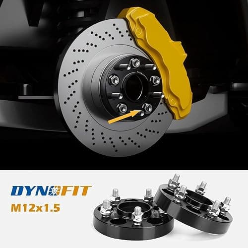 dynofit 5x4.5 Hubcentric Wheel Spacers 1" for Hon-da Accord Civic Acura CR-V HR-V Element Crosstour | Set of 4pcs 25mm Wheel Adapter for TL TLX CSX ILX TSX CL 64.1mm Bore M12x1.5 Studs thumbnail 9