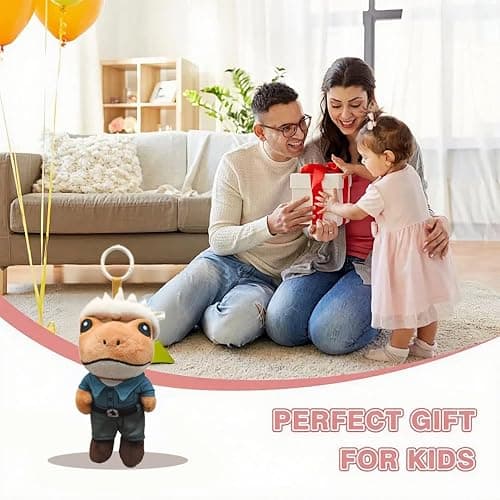 El Sapo-Concho Frog Plush Keychain 5.9 Inch – Cute Soft Frog Bag Charm, Plush Pendant Key Ring thumbnail 4